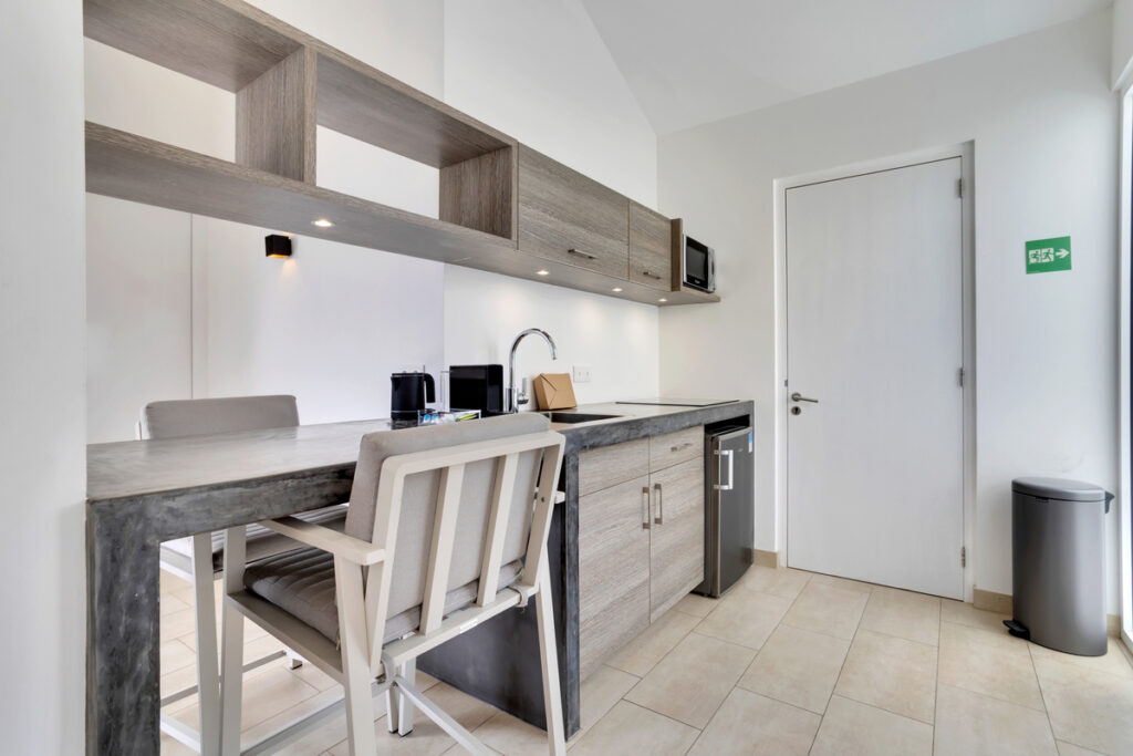 One Bedroom Delfins Beach Resort Bonaire Urlaub Karibik Kitchen