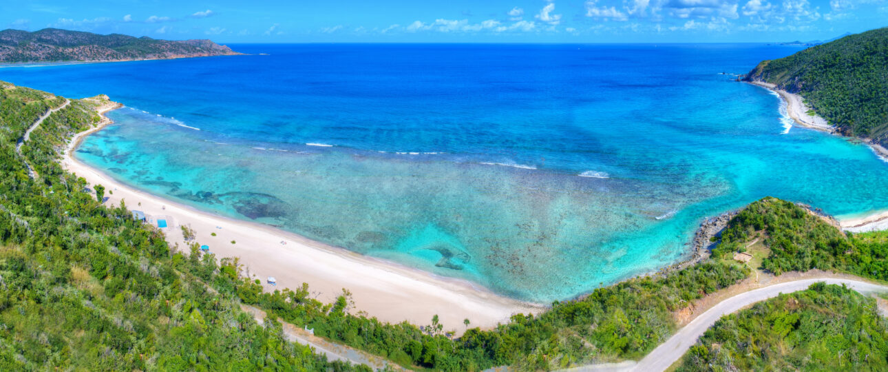 North Beach Pano Virgin Islands Karibik Urlaub Tauchreisen segelreisen